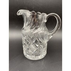Rogaska Crystal Pitcher Diamond Pattern 6" Signed